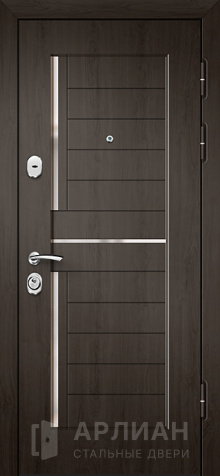 Фото «Входная стальная утепленная дверь в квартиру темно-коричневая металлическая №18»